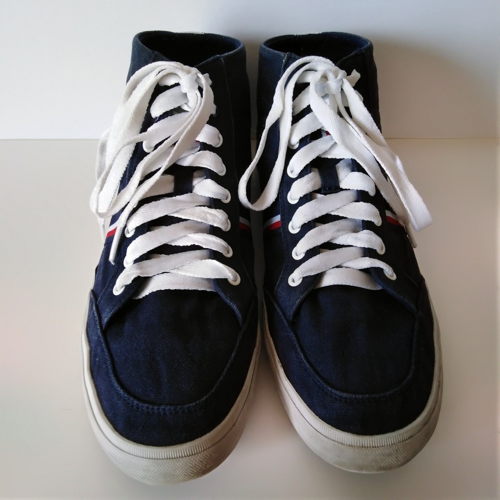 Tommy Hilfiger Men's Mid-Top Canvas Sneakers Navy